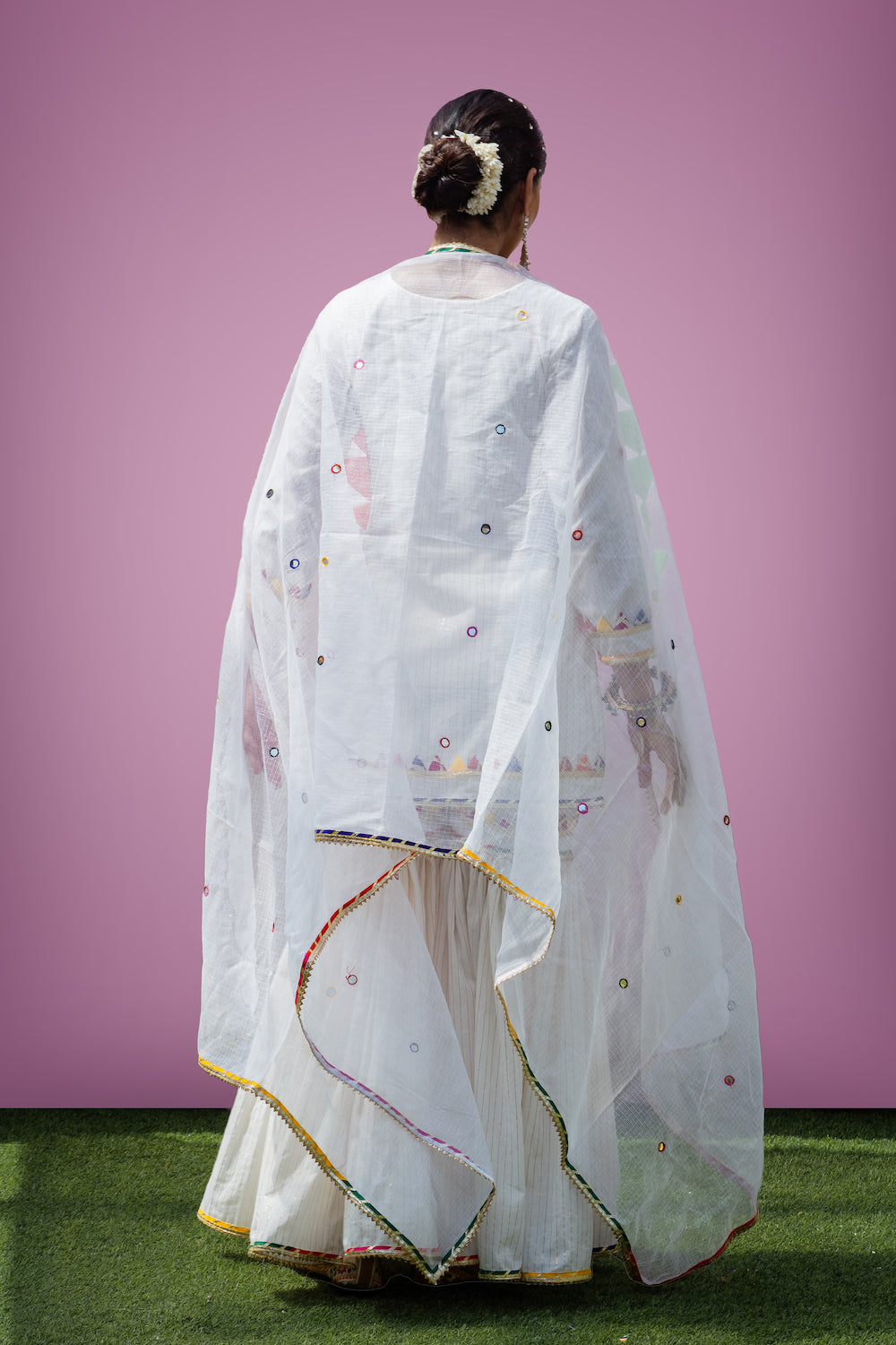 Mehfil White Gharara Set