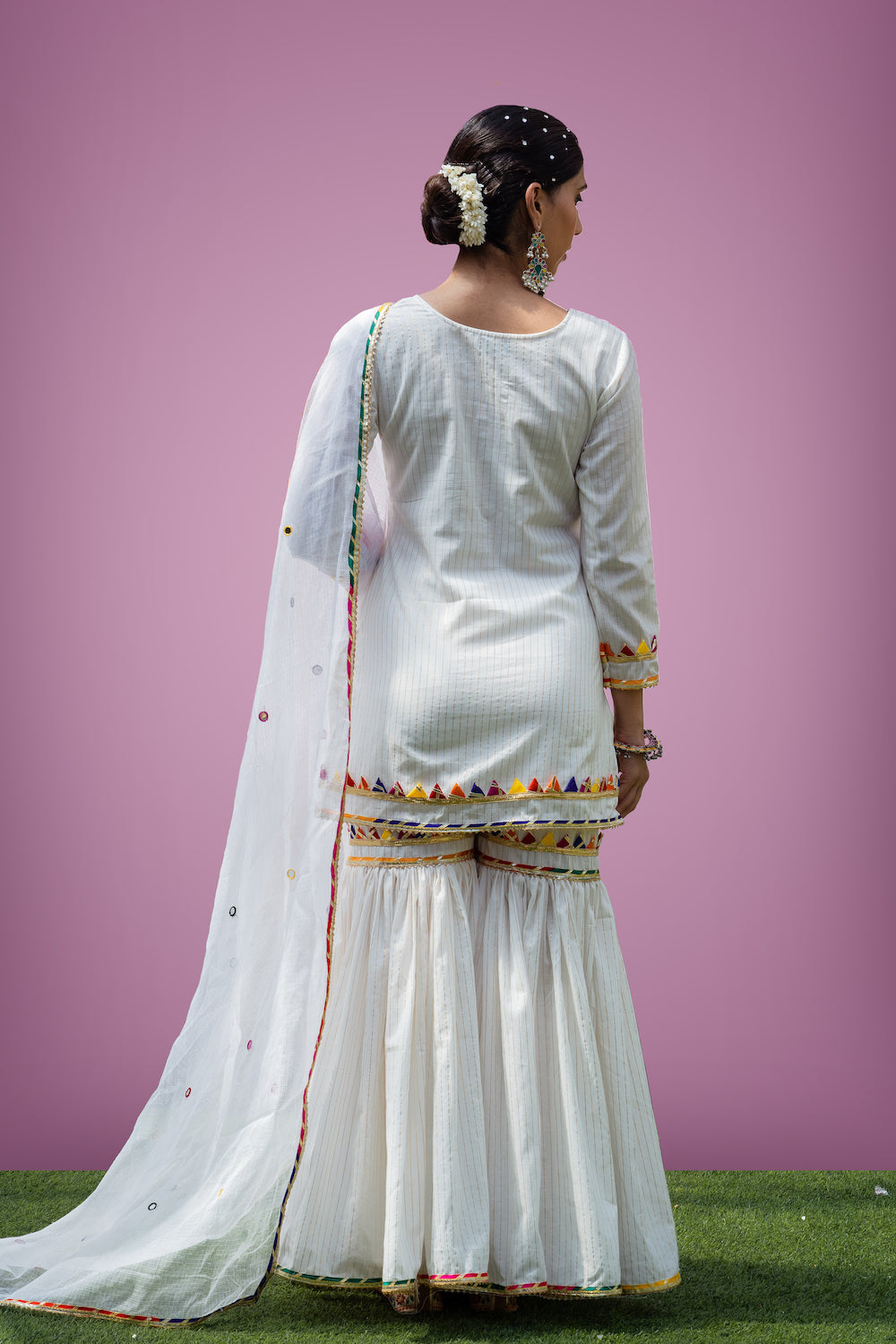 Mehfil White Gharara Set