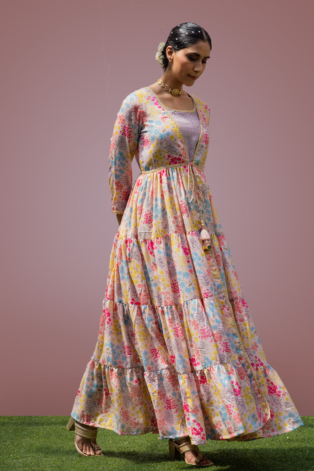 Mehfil Floral Jacket Set