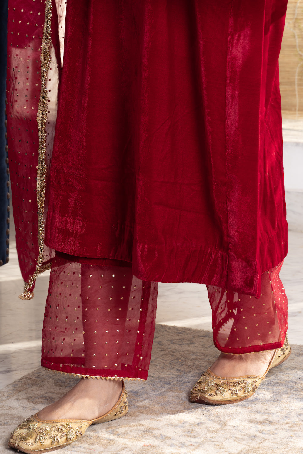 Khwabidah Maroon Ethnic Set 3