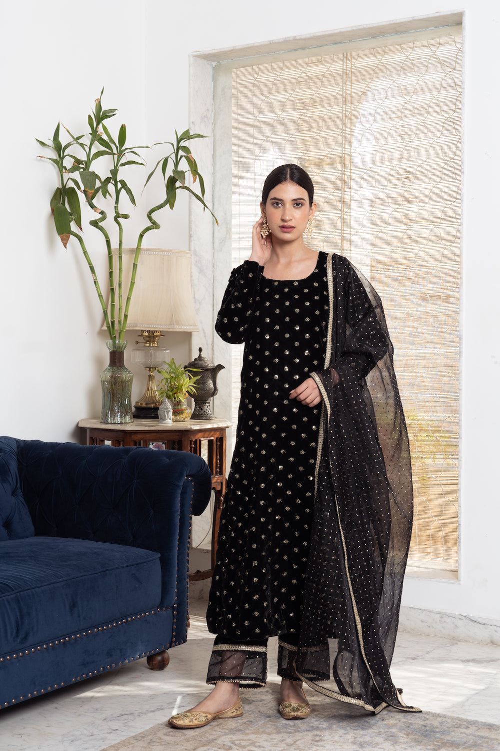 Khwabidah Black Kurta Set of 3