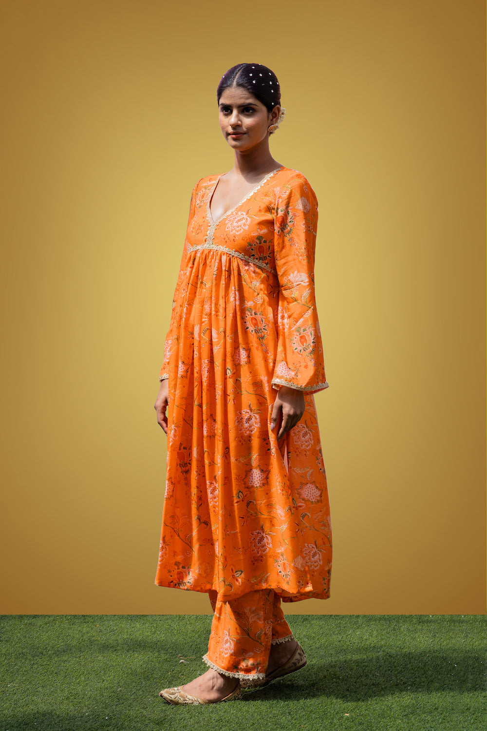 Mehfil Orange Twin Set