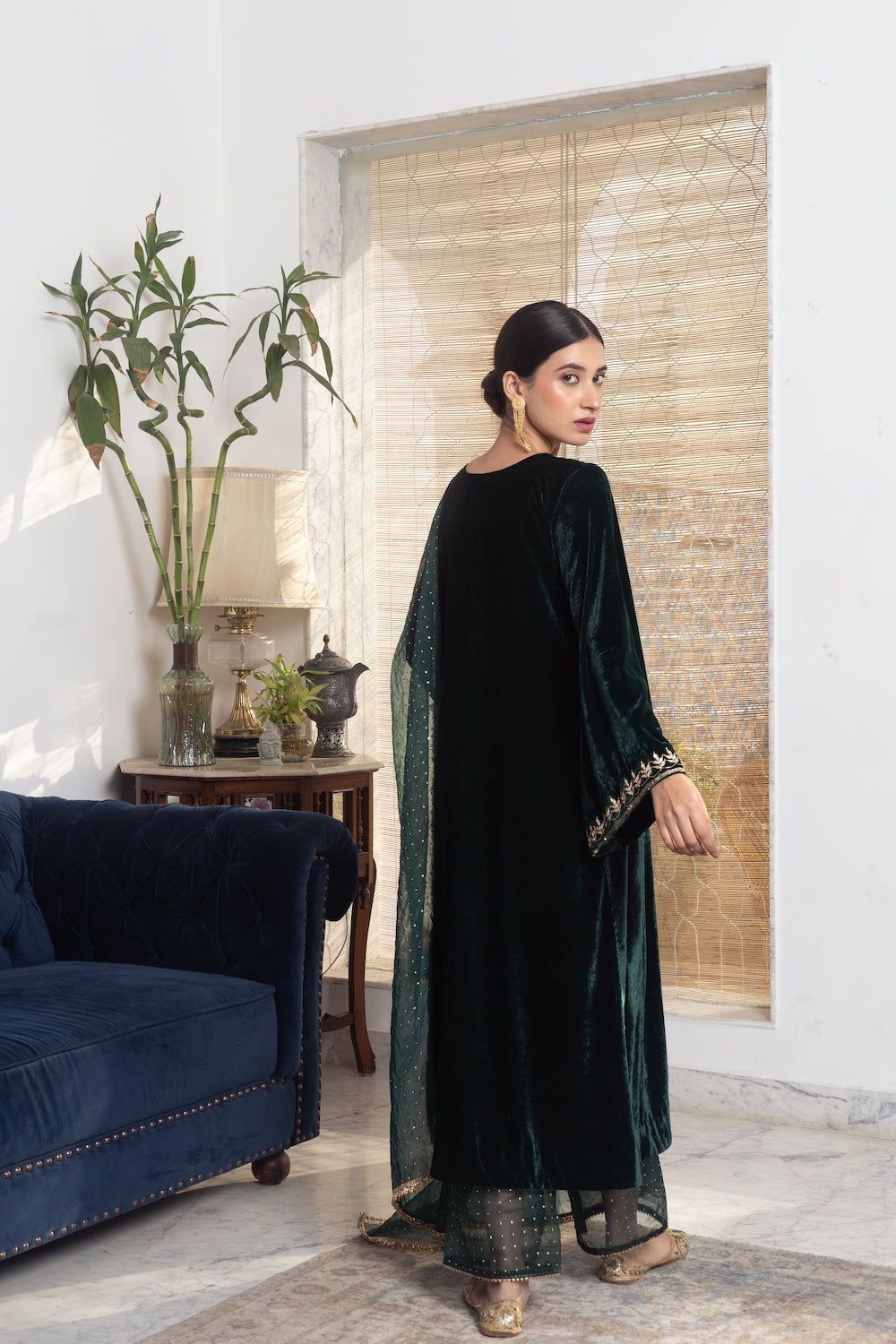 Khwabidah Bottle Green Ethnic Set 3