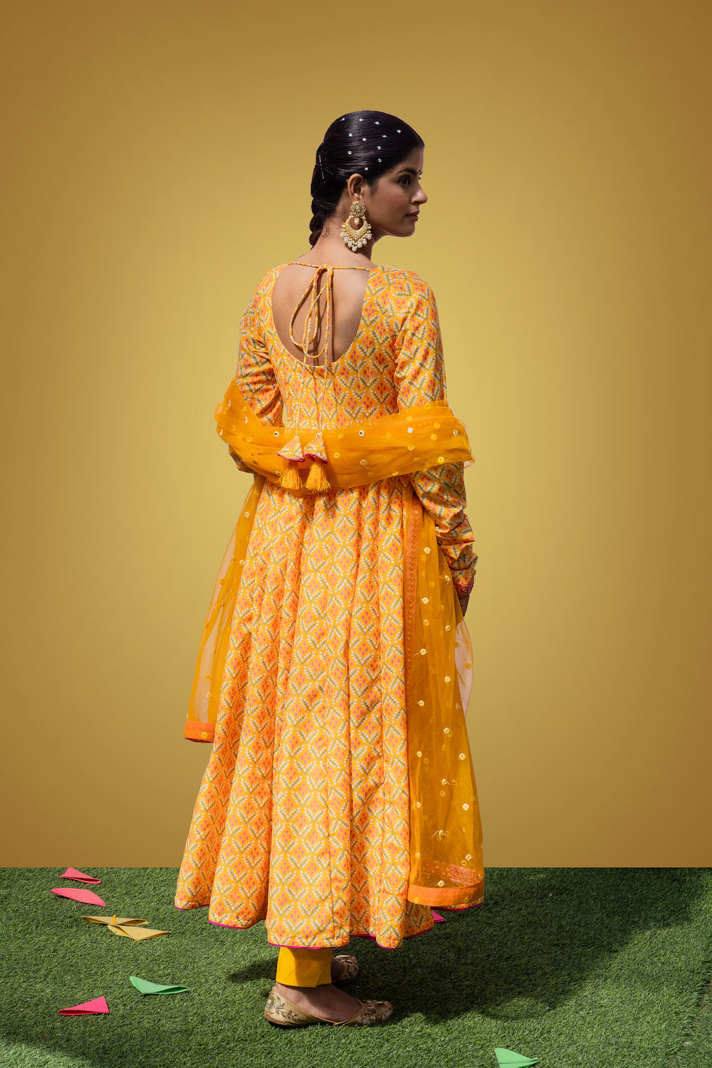 Mehfil Yellow Anarkali Set