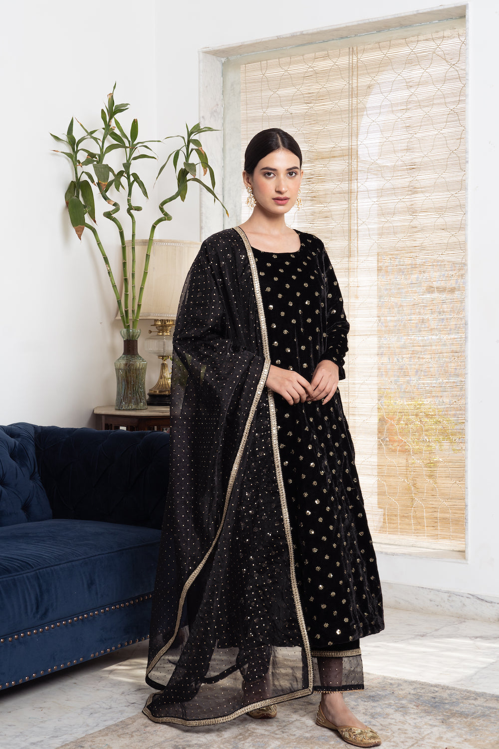 Khwabidah Black Kurta Set of 3