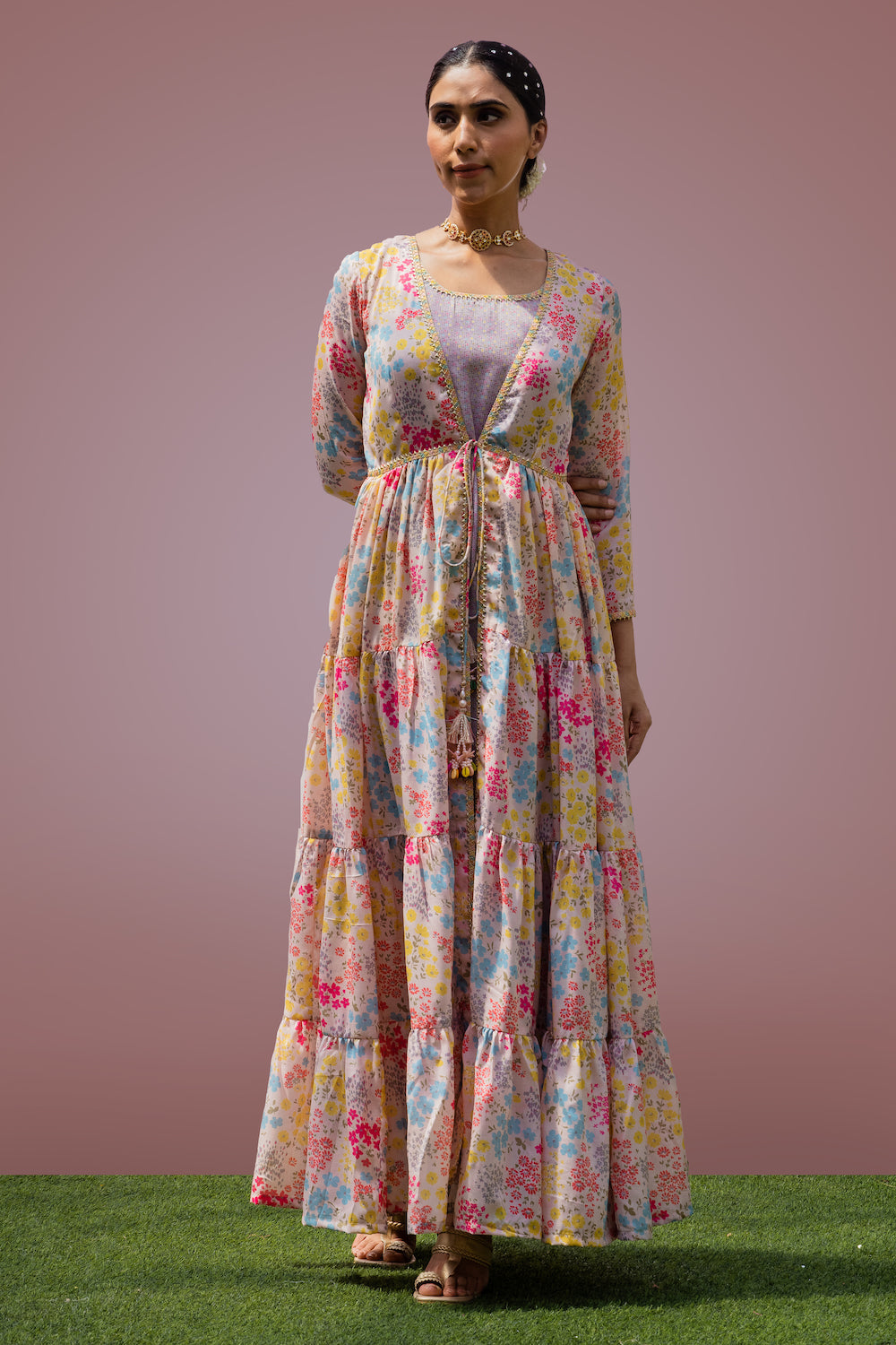 Mehfil Floral Jacket Set