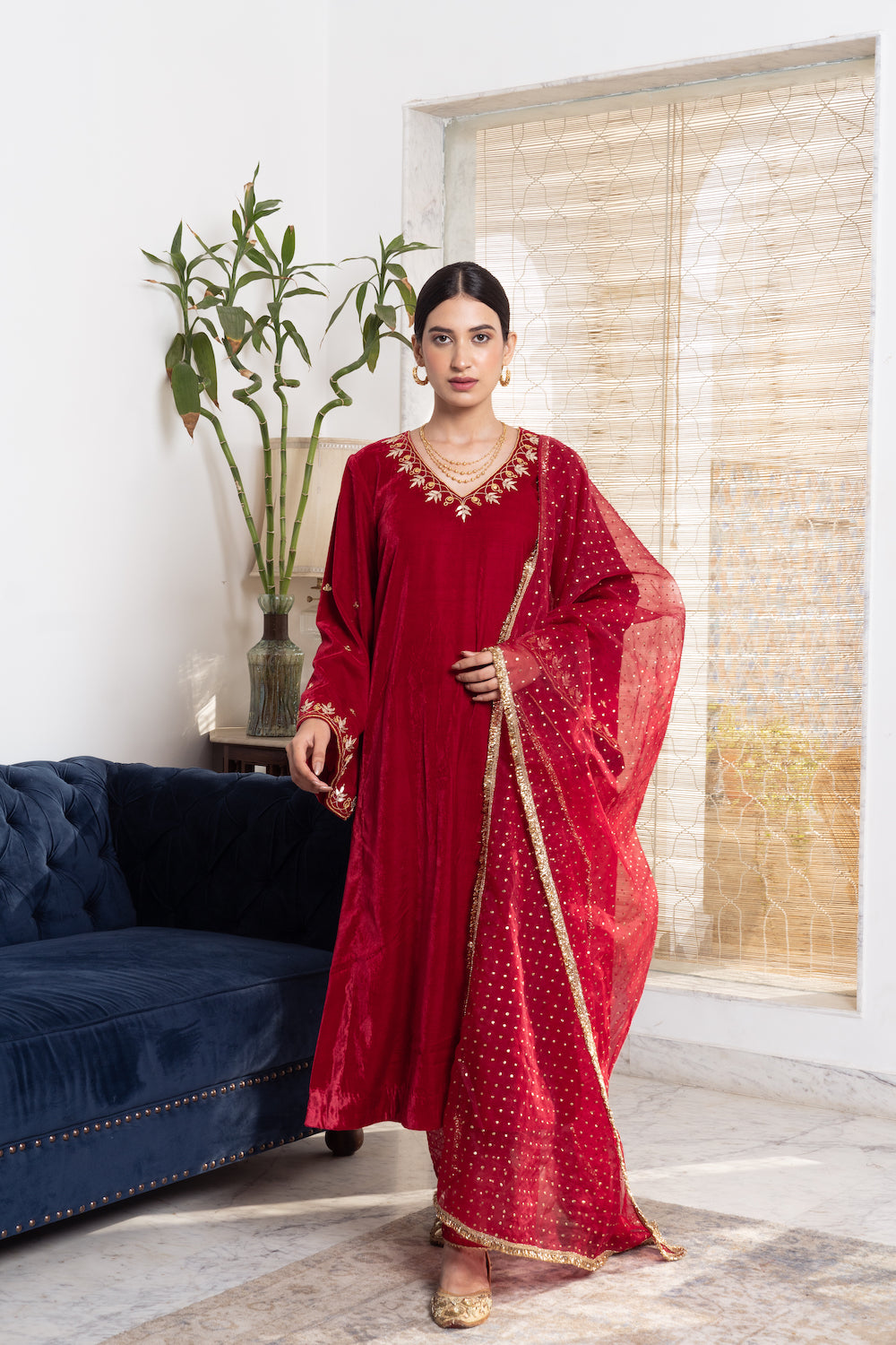 Khwabidah Maroon Ethnic Set 3