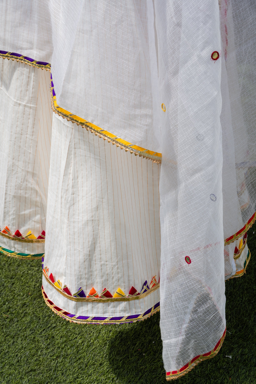 Mehfil White Anarkali Set