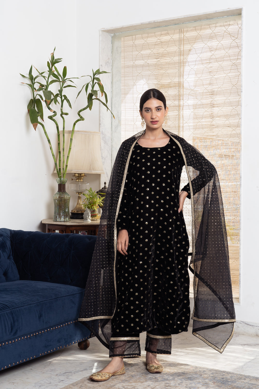 Khwabidah Black Kurta Set of 3