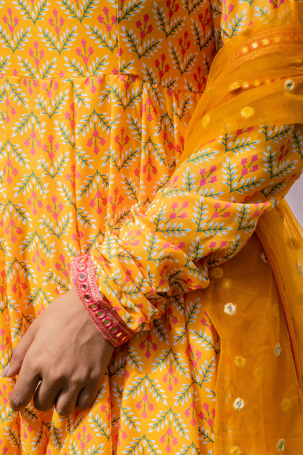 Mehfil Yellow Anarkali Set