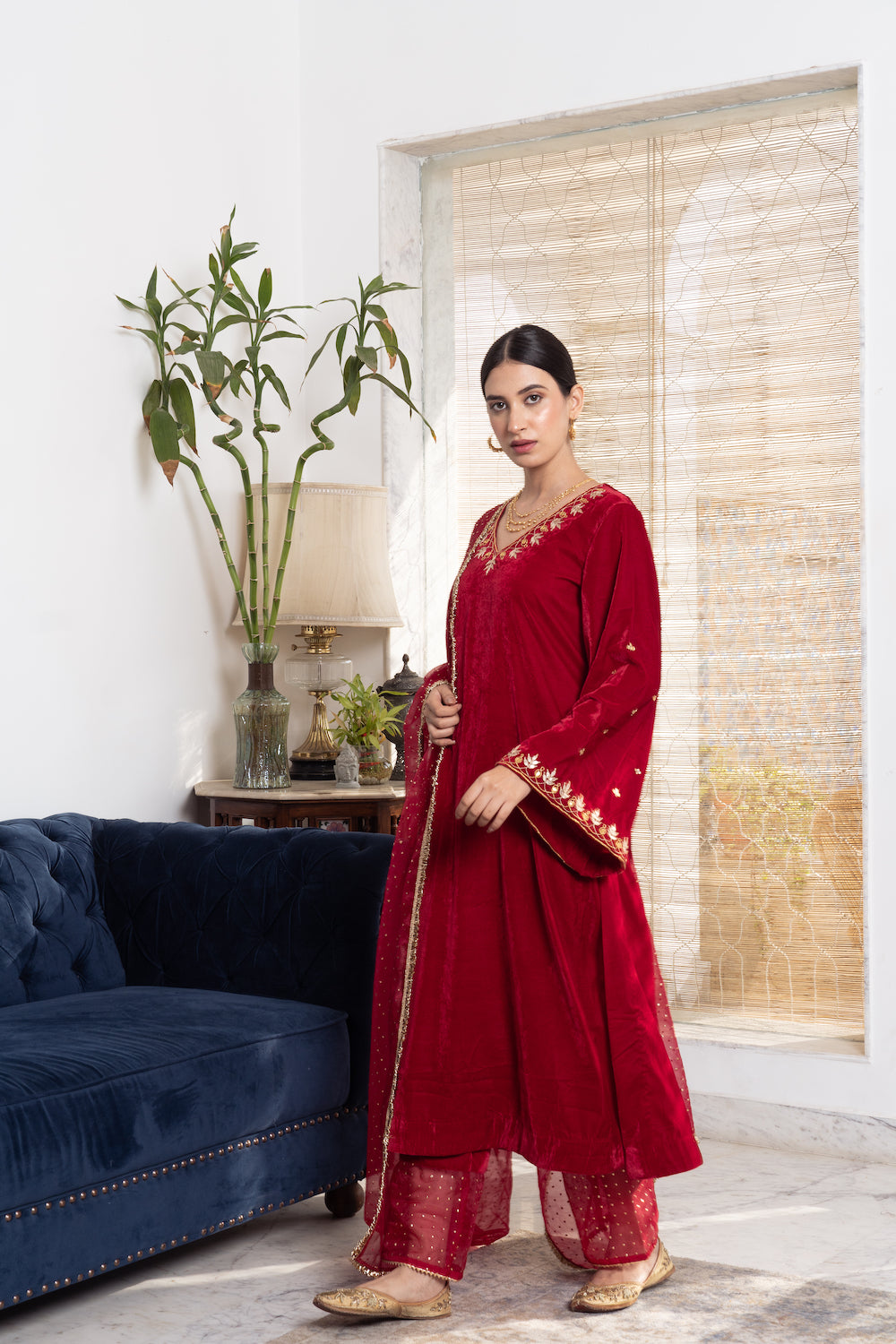 Khwabidah Maroon Ethnic Set 3