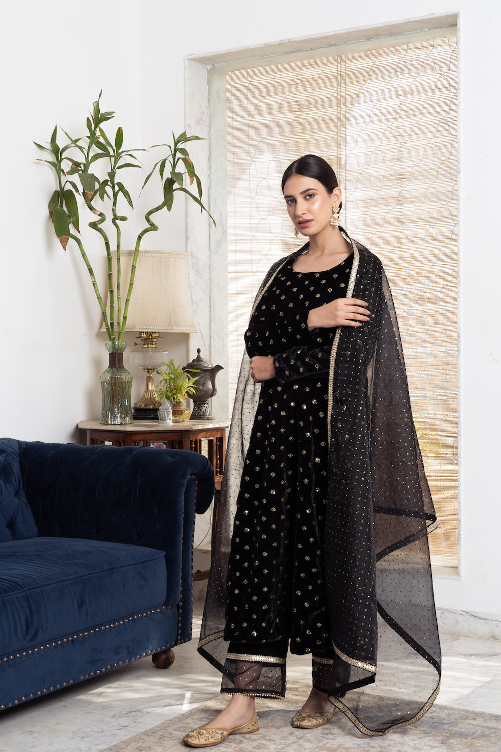 Khwabidah Black Kurta Set of 3